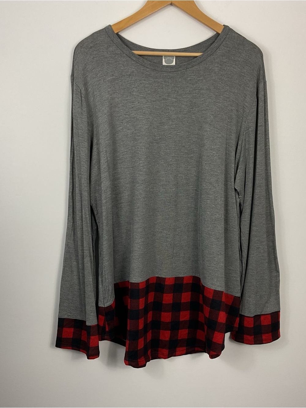 Color Bear Buffalo Plaid Tunic Top Womens Size 3XL
